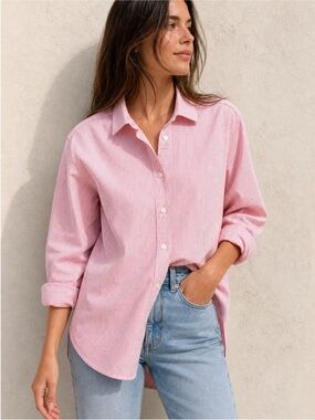 J McLaughlin | Women's Pink Stripe Button-Down Shirt